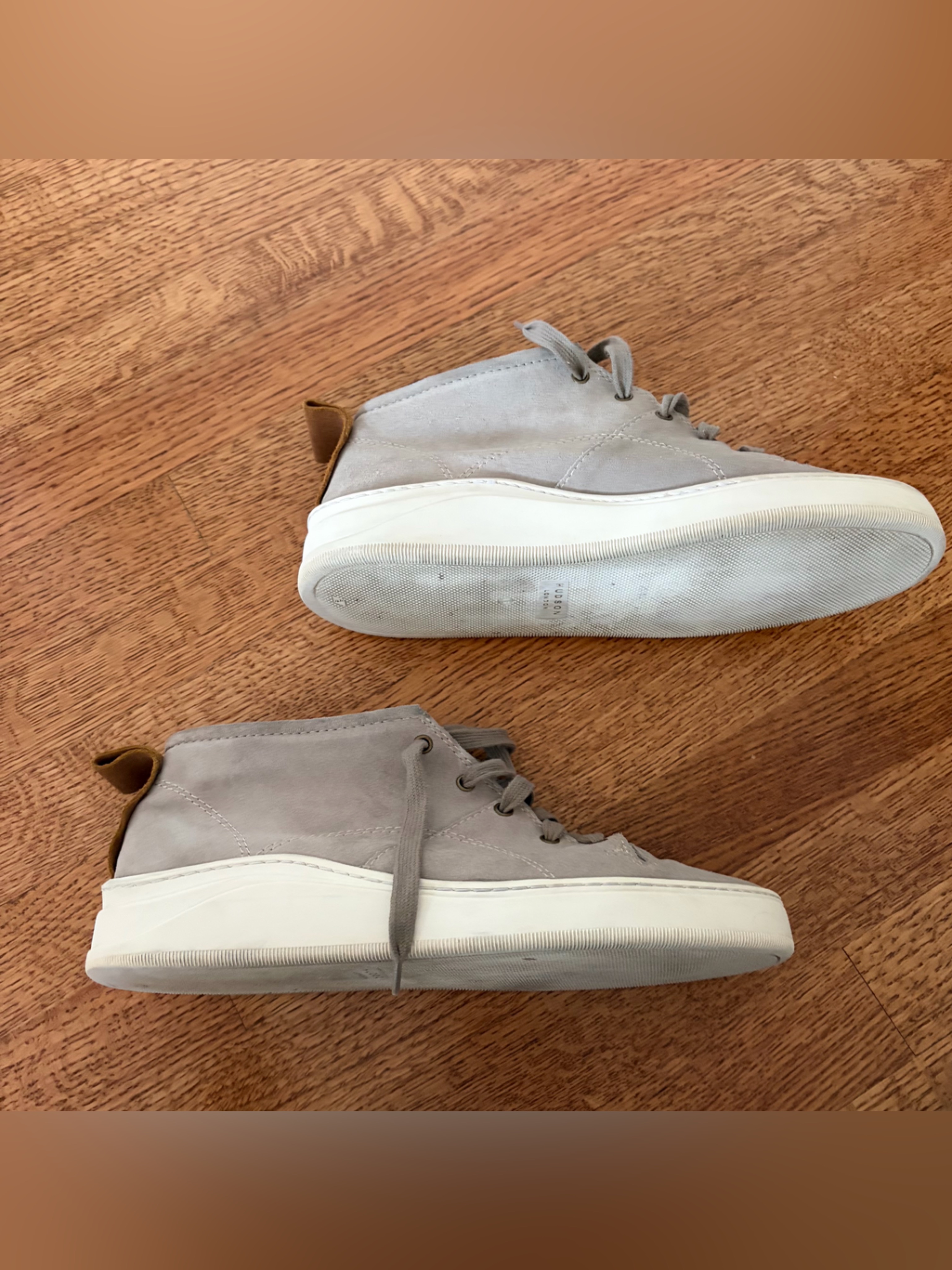 Hudson London “Nagano” Grey Suede Mid-Top Men’s Size 10 Chukka Sneakers Eu43 — image 4 of 8